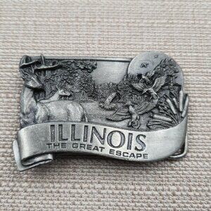 Illinois The Great Escape Year 1984 Vintage Belt Buckle B884